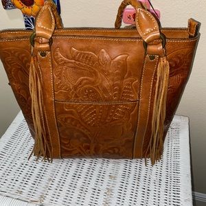 Patricia Nash Tooled Leather Shoulder Bag